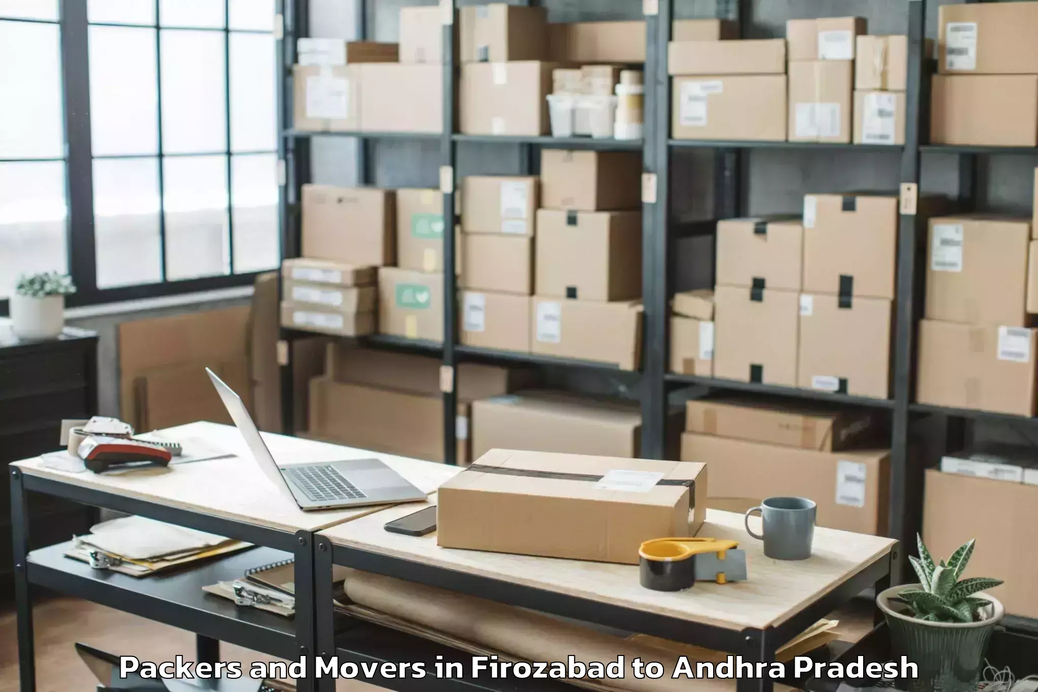 Professional Firozabad to Chinnajonnavalasa Packers And Movers